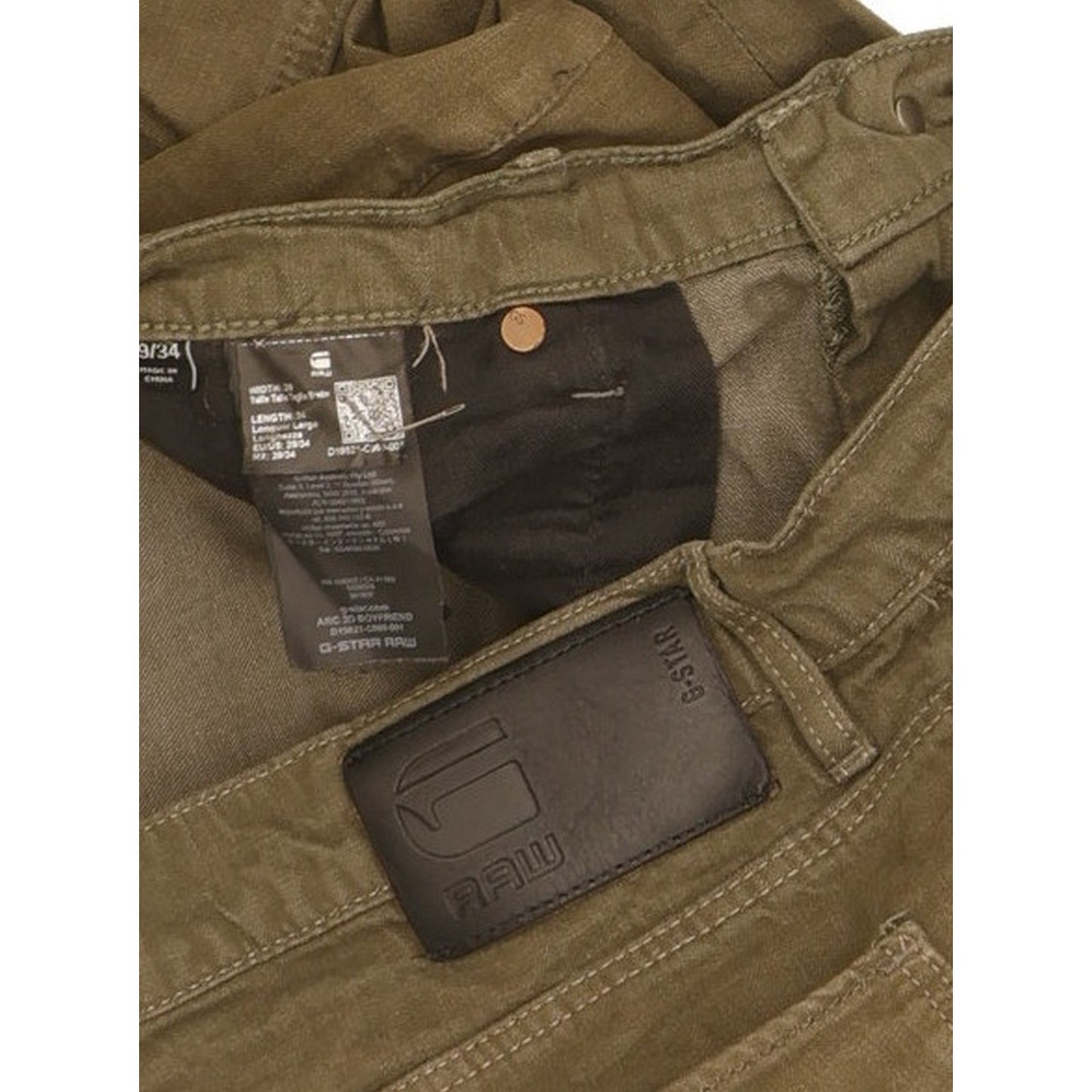 G-Star Arc 3D Men Green Tapered Loose Boyfriend Jeans W29 L34