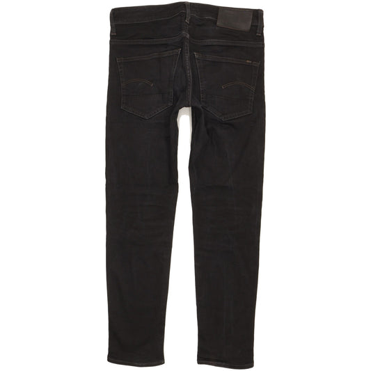 G-Star 3301 Men Black Straight Slim Stretch Jeans W31 L29