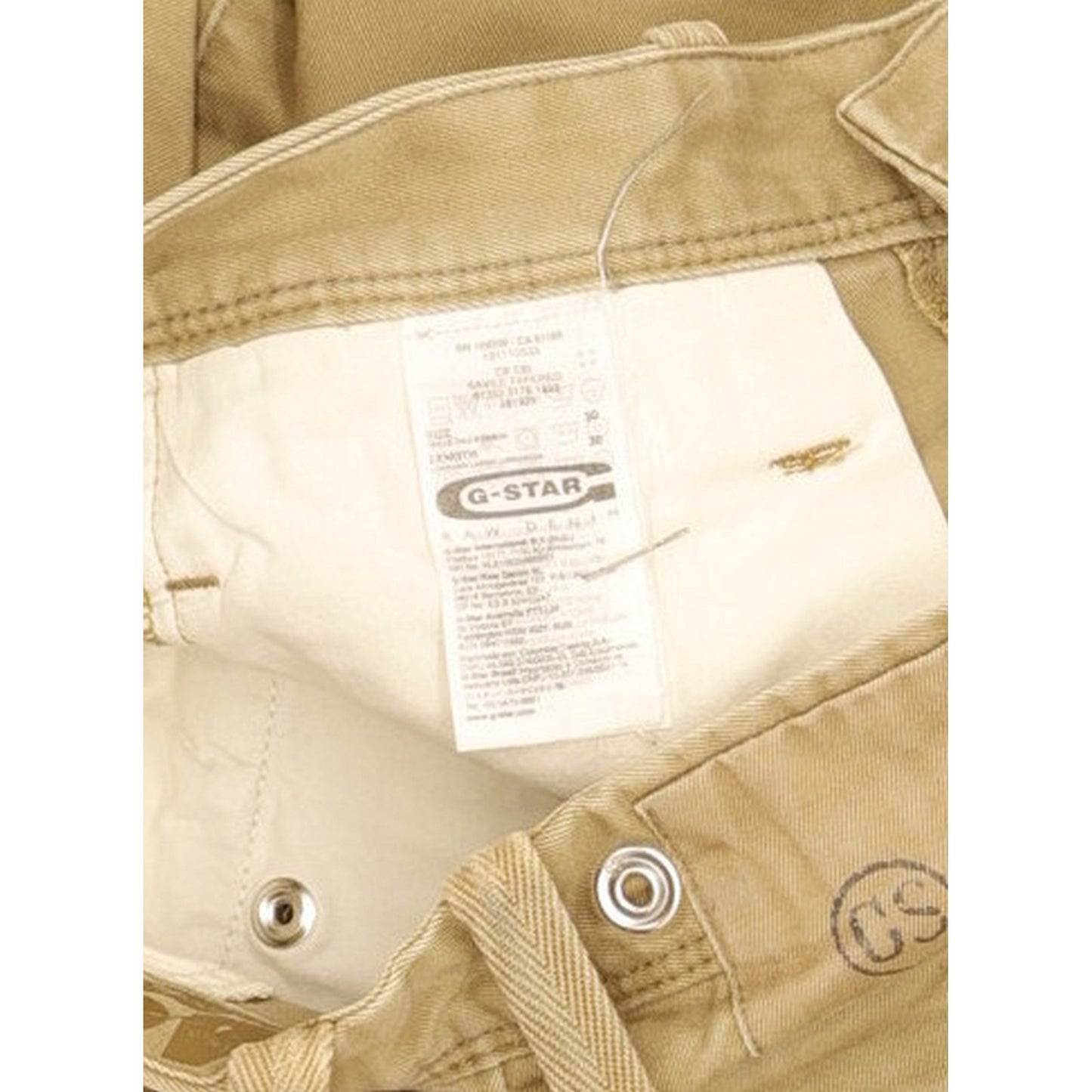 G-Star Saville Men Beige Tapered Loose Jeans W30 L30