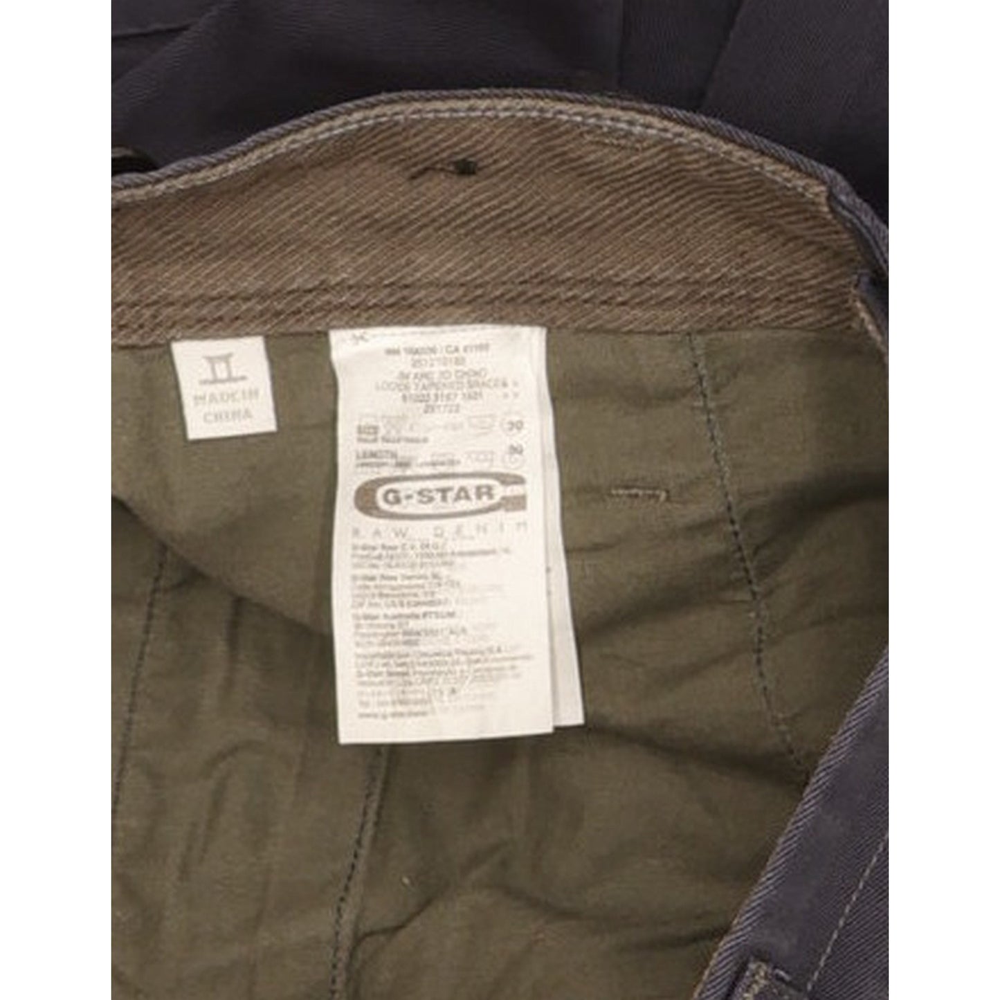 G-Star JM Arc 3D Men Navy Tapered Loose Chino Jeans W30 L30