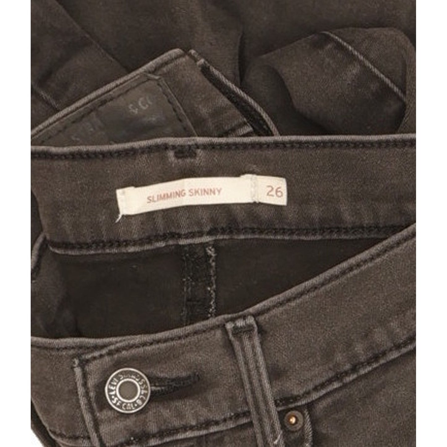 Levi's Slimming Women Black Skinny Slim Stretch Jeans W26 L29