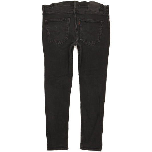 Levi's 512 Men Black Tapered Slim Stretch Jeans W36 L30