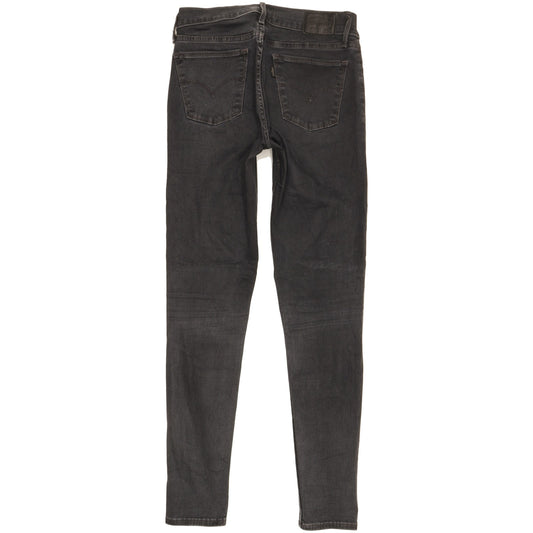 Levi's 710 Super Women Black Skinny Slim Stretch Jeans W27 L29