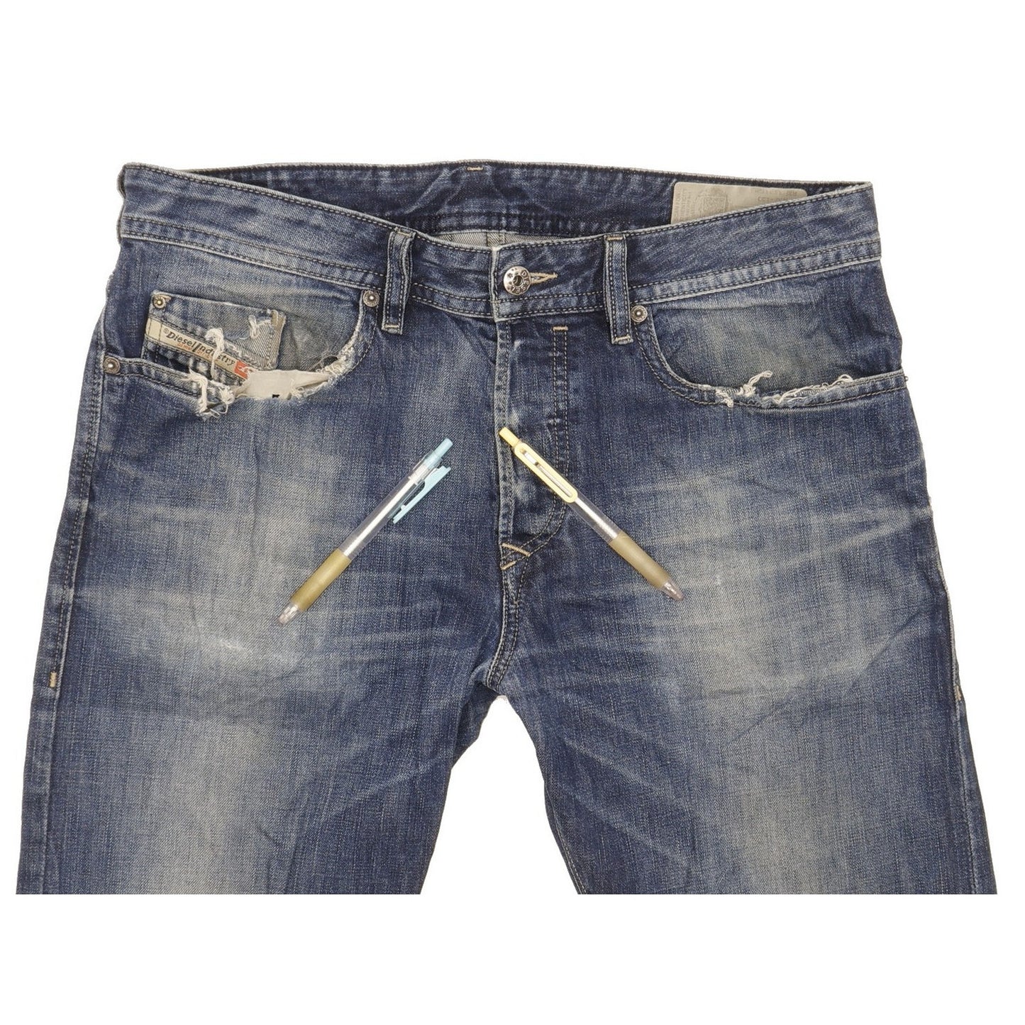 Diesel Buster Men Blue Tapered Slim Jeans W32 L30