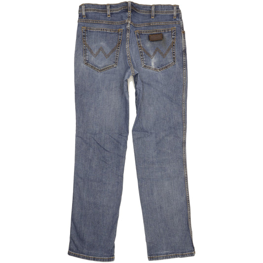 Wrangler Texas Men Blue Straight Regular Stretch Jeans W36 L33