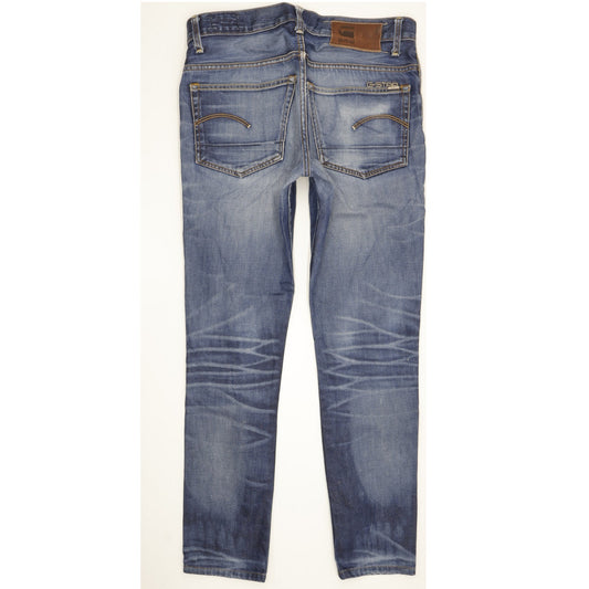 G-Star 3301 Men Blue Straight Slim Jeans W33 L30
