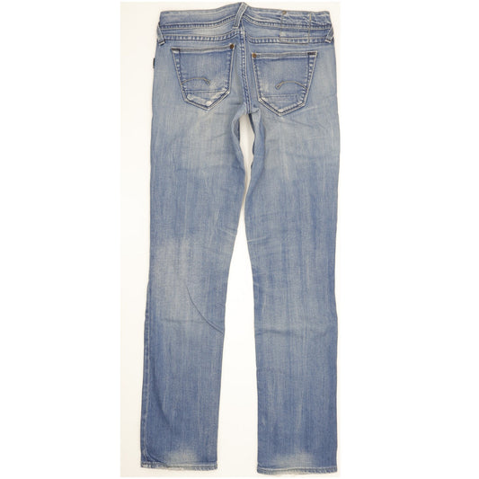 G-Star Core Women Blue Straight Slim Stretch Jeans W28 L32