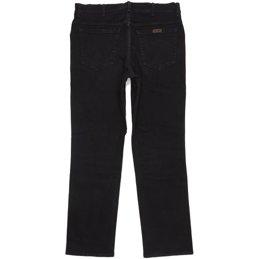 Wrangler Men Black Straight Regular Stretch Jeans W36 L32