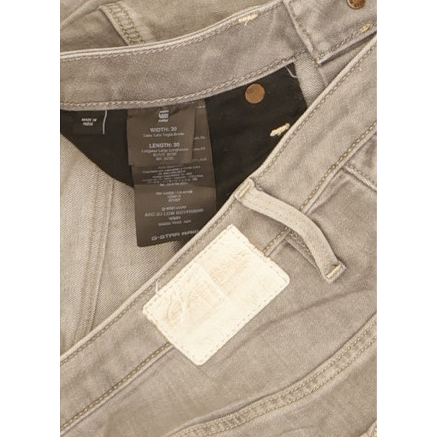 G-Star Arc 3D Women Grey Tapered Relaxed Boyfriend Stretch Jeans W30 L30