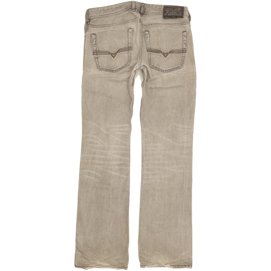 Diesel Zatiny Men Grey Bootcut Regular Jeans W32 L34
