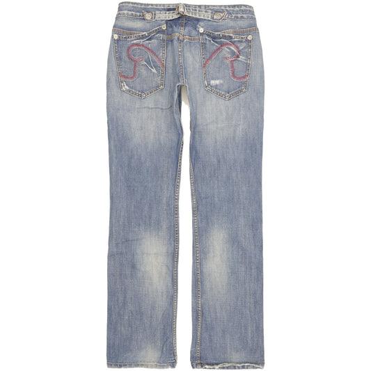 Replay Women Blue Straight Slim Jeans W31 L33
