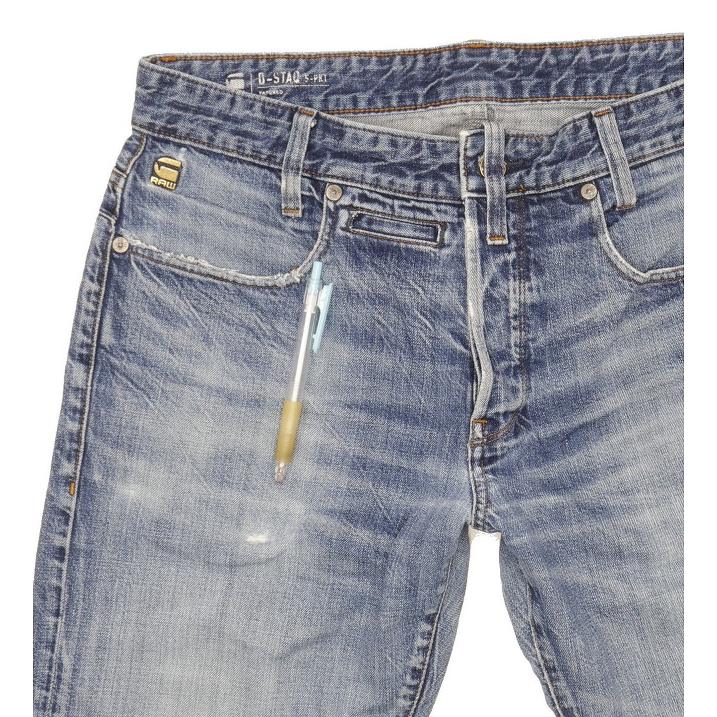 G-Star D-Staq Men Blue Tapered Relaxed Jeans W32 L33