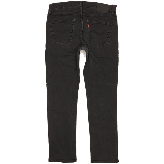 Levi's 511 Men Black Straight Slim Stretch Jeans W34 L28