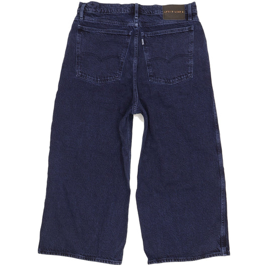 Levi's Line 8 Blue Straight Slim Cropped Jeans High Waisted W30 L30