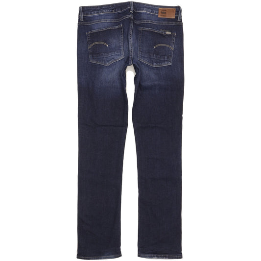 G-Star 3301 Women Blue Straight Slim Stretch Jeans W33 L32