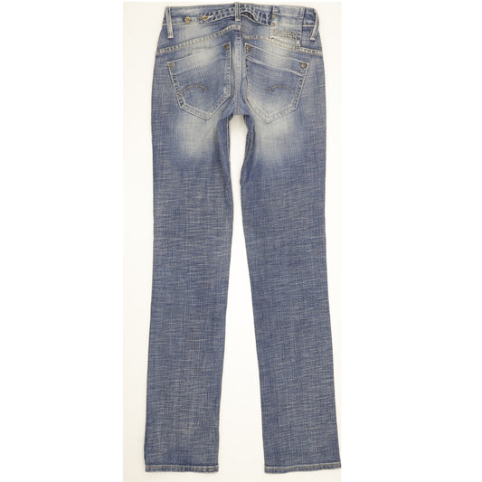 G-Star Women Blue Straight Slim Stretch Jeans W27 L33
