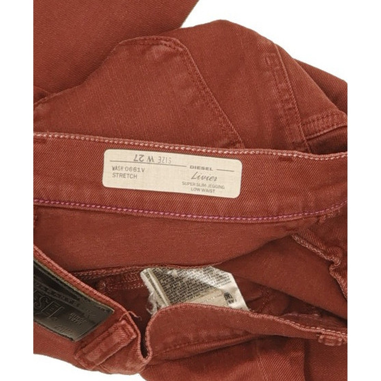 Diesel Livier Women Brown Skinny Slim Stretch Jeans W27 L27