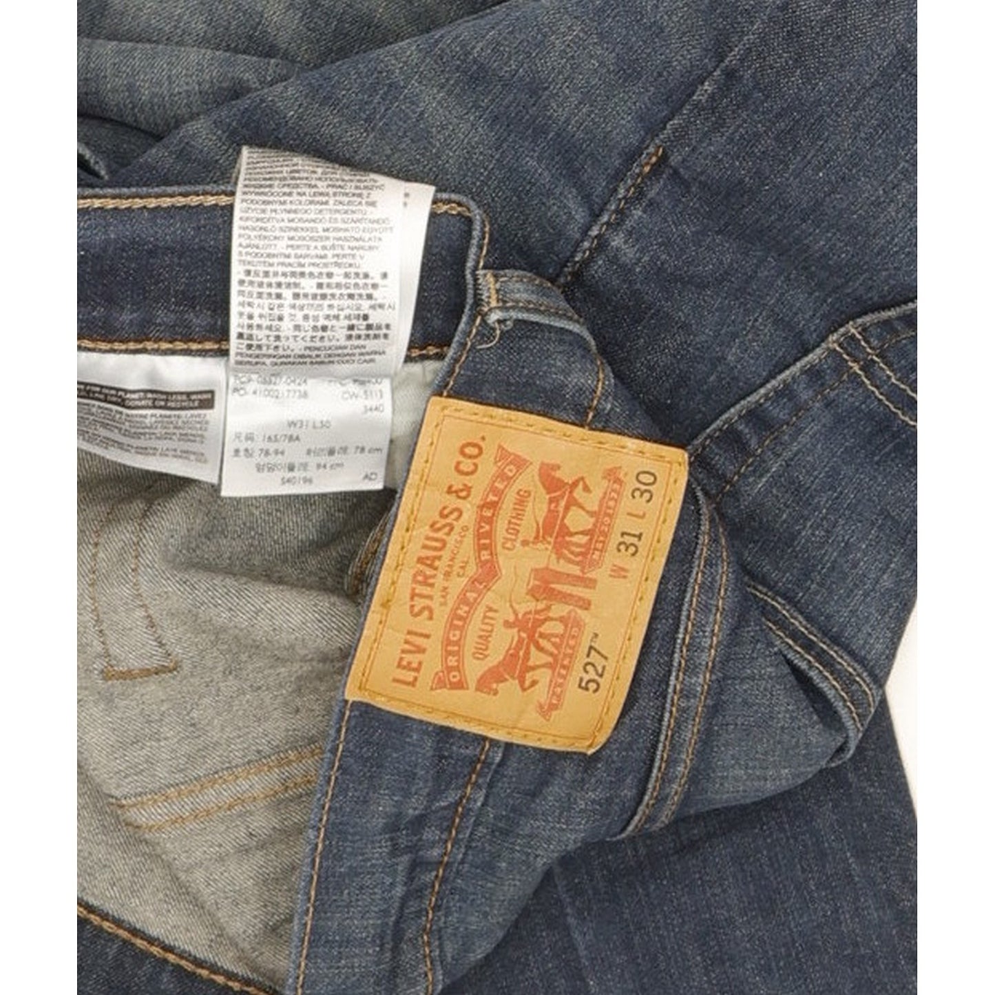 Levi's 527 Men Blue Bootcut Slim Stretch Jeans W31 L30