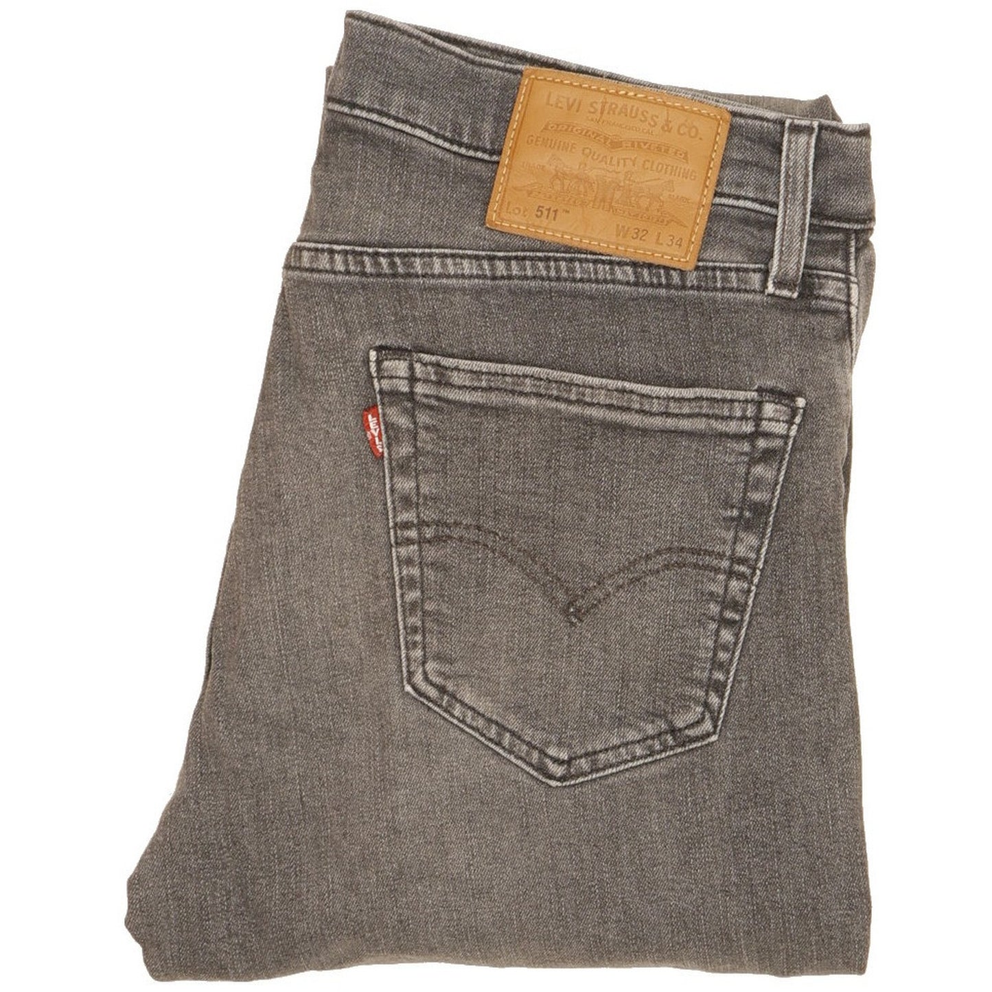 Levi's 511 Men Grey Straight Slim Jeans W32 L34
