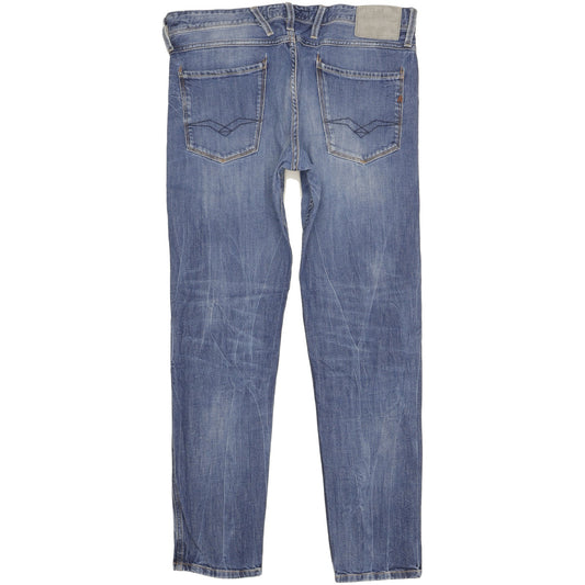 Replay Men Blue Tapered Slim Stretch Jeans W34 L30