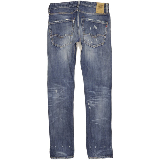 Replay Men Blue Straight Slim Jeans W31 L32