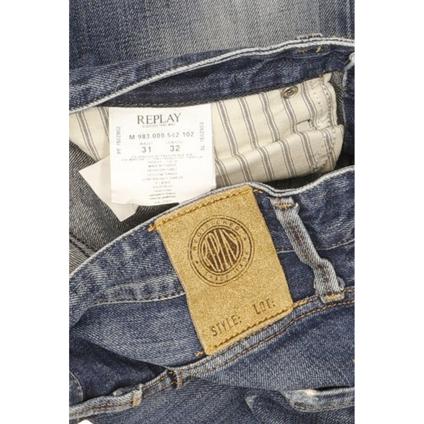 Replay Men Blue Straight Slim Jeans W31 L32
