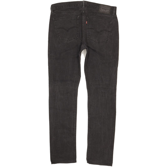 Levi's 510 Men Black Skinny Slim Stretch Jeans W38 L33