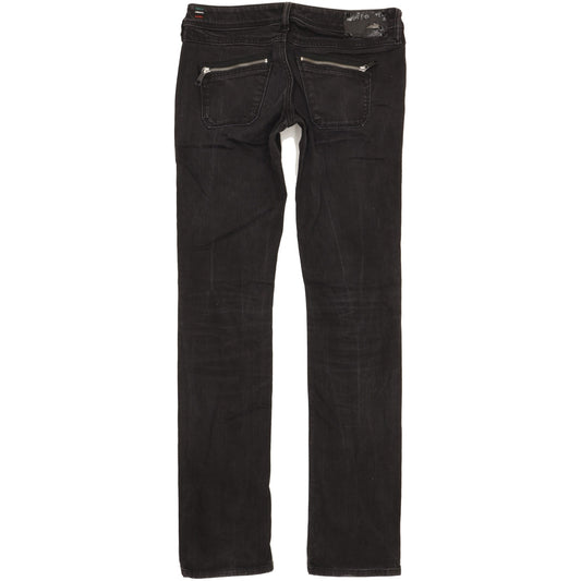 Diesel Lowky Men Black Straight Slim Stretch Jeans W30 L34