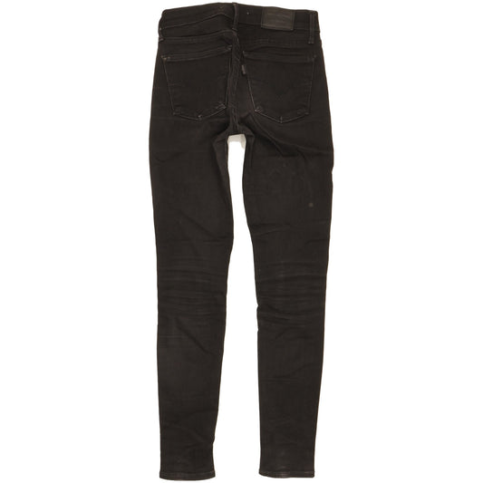 Levi's 710 Super Women Black Skinny Slim Stretch Jeans W24 L28