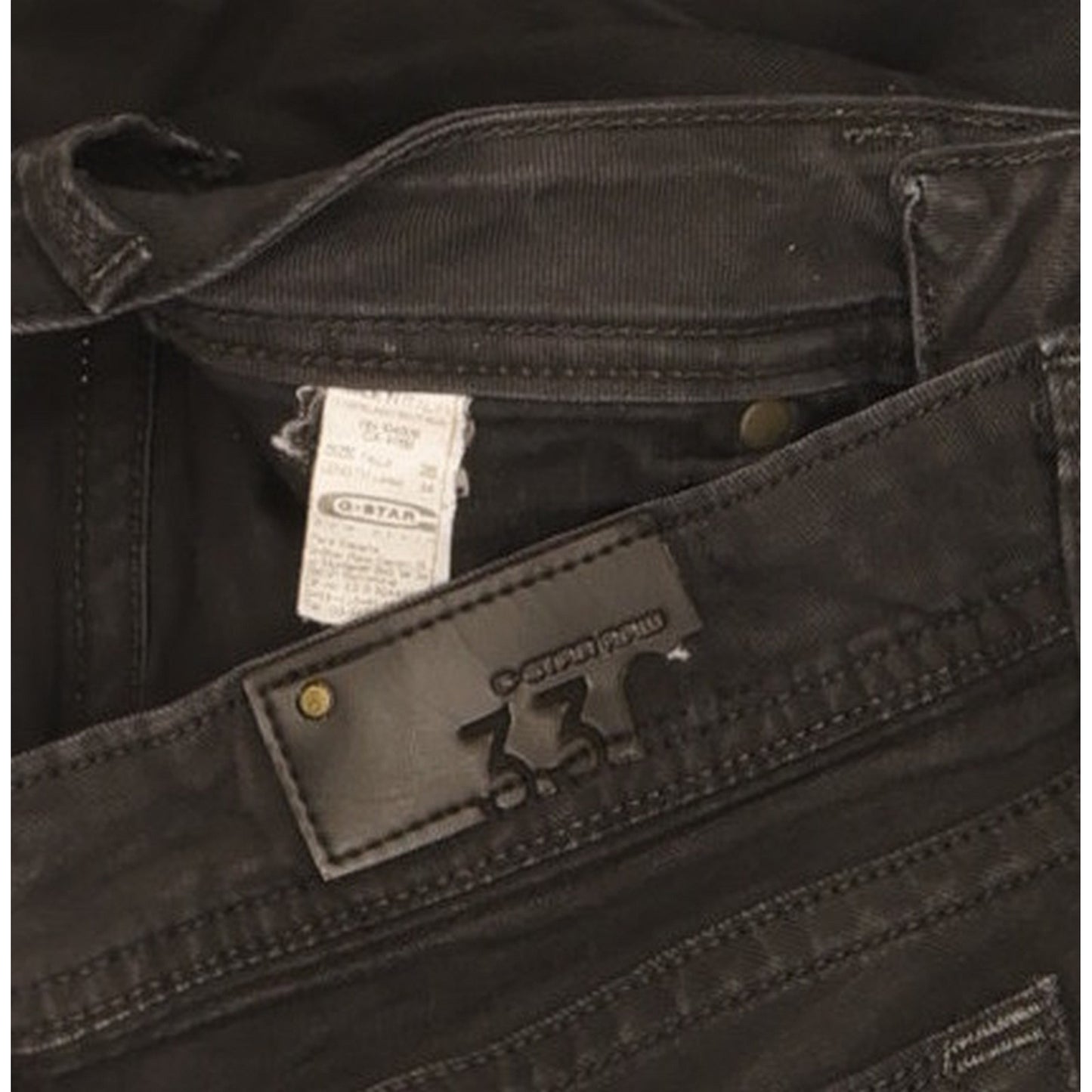 G-Star Core Women Black Straight Slim Stretch Jeans W26 L34