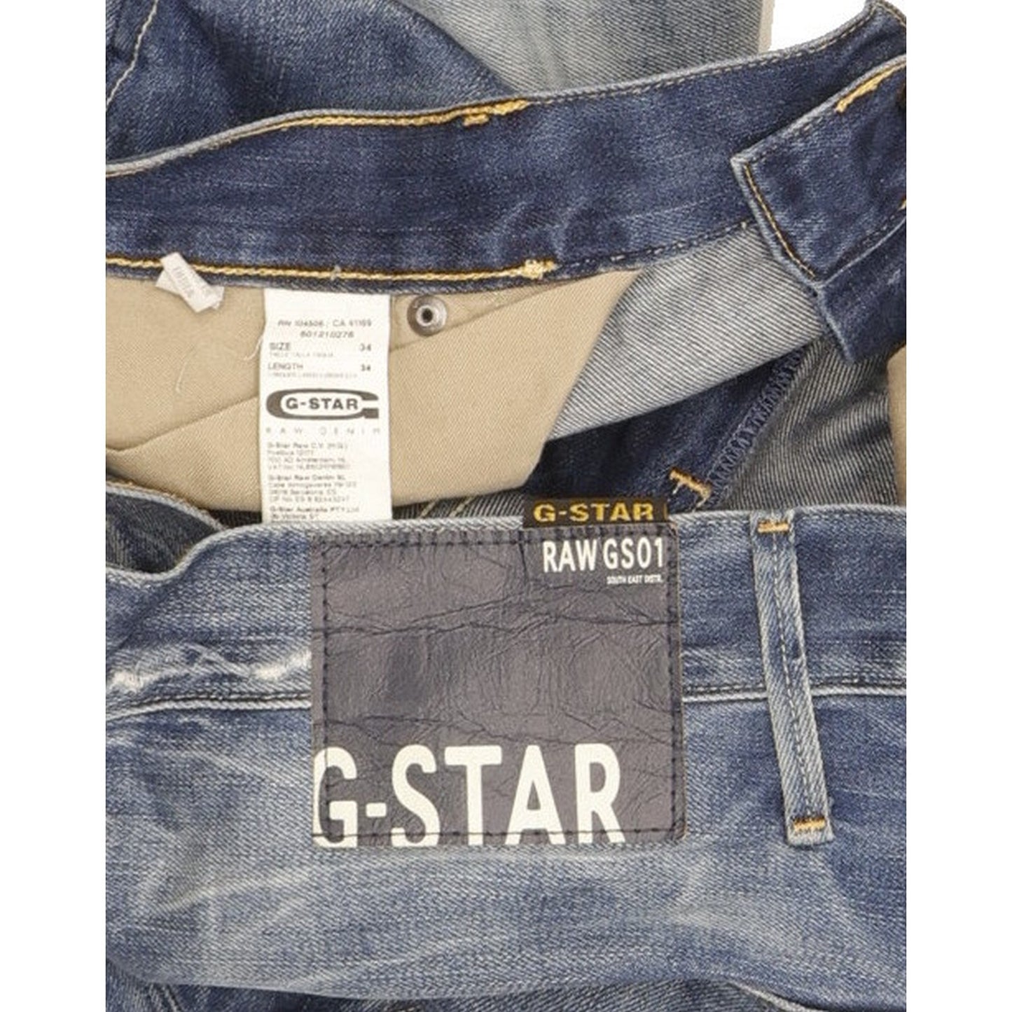 G-Star Arc 3D Men Blue Tapered Loose Jeans W34 L34