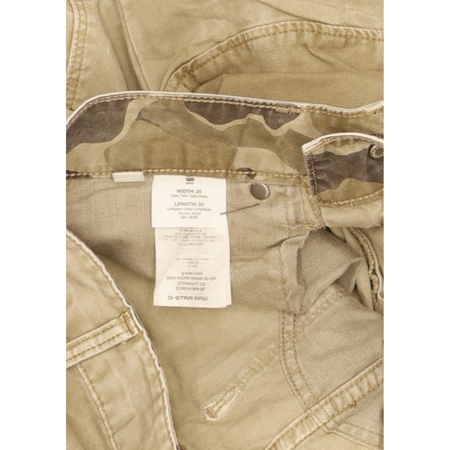G-Star 5620 3D Men Beige Straight Regular Jeans W28 L30