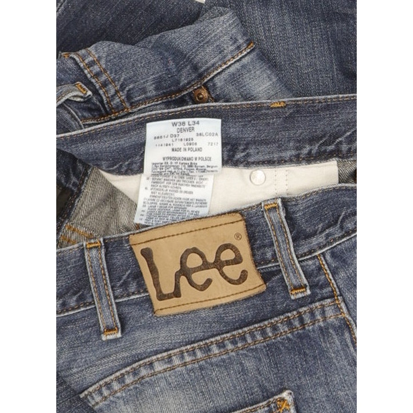 Lee Denver Men Blue Bootcut Regular Jeans W38 L34