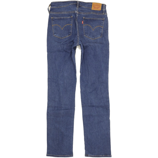 Levi's 714 Women Blue Straight Slim Stretch Jeans W29 L31