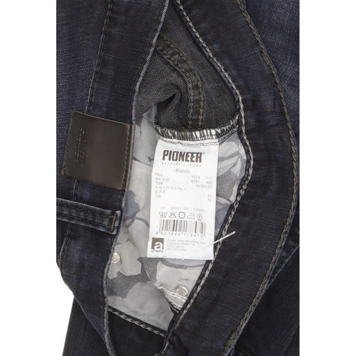 Pioneer Rando Men Blue Straight Regular Stretch Jeans W32 L32