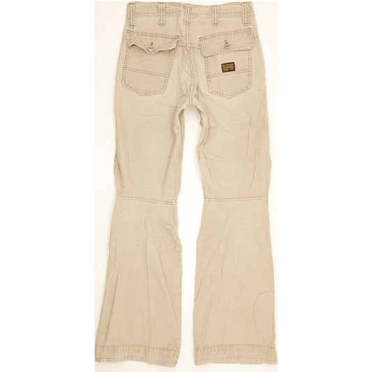G-Star Men Beige Bootcut Slim Trousers W28 L31