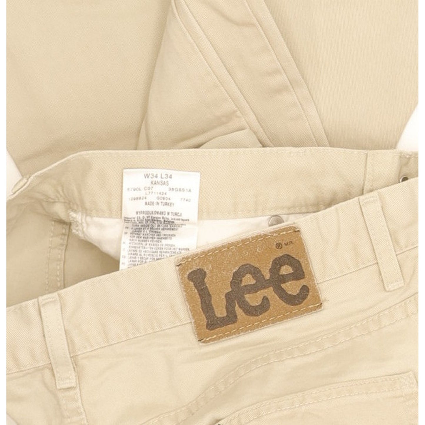 Lee Kansas Men Beige Straight Regular Jeans W34 L34