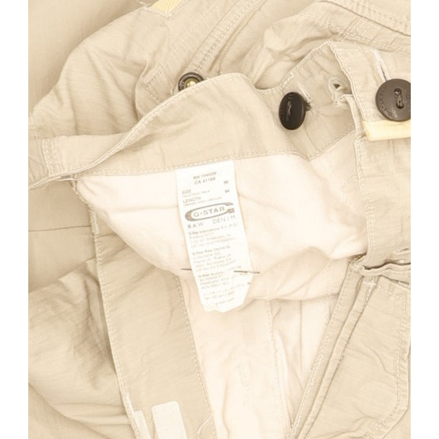 G-Star Rovic Men Beige Straight Regular Jeans W38 L34