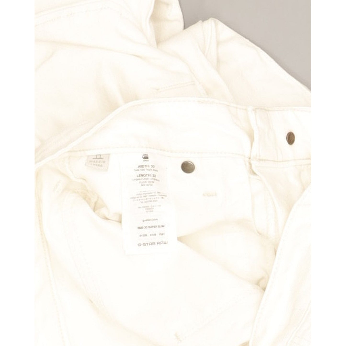 G-Star 5620 3D Men White Skinny Slim Stretch Jeans W30 L32
