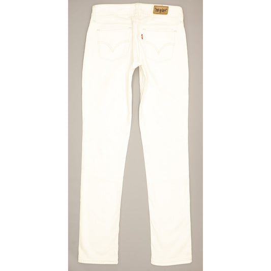 Levi's 571 Women White Straight Slim Stretch Jeans W30 L34