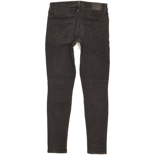 Levi's 711 Women Black Skinny Slim Stretch Jeans W26 L28