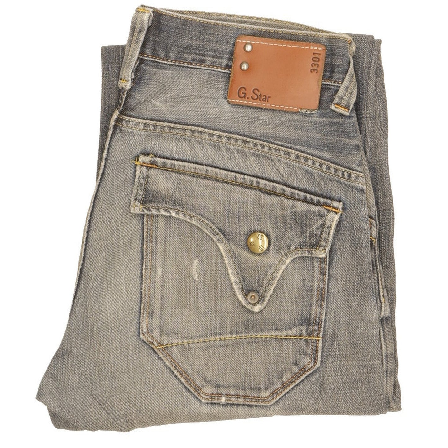 G-Star Men Blue Straight Regular Jeans W30 L28