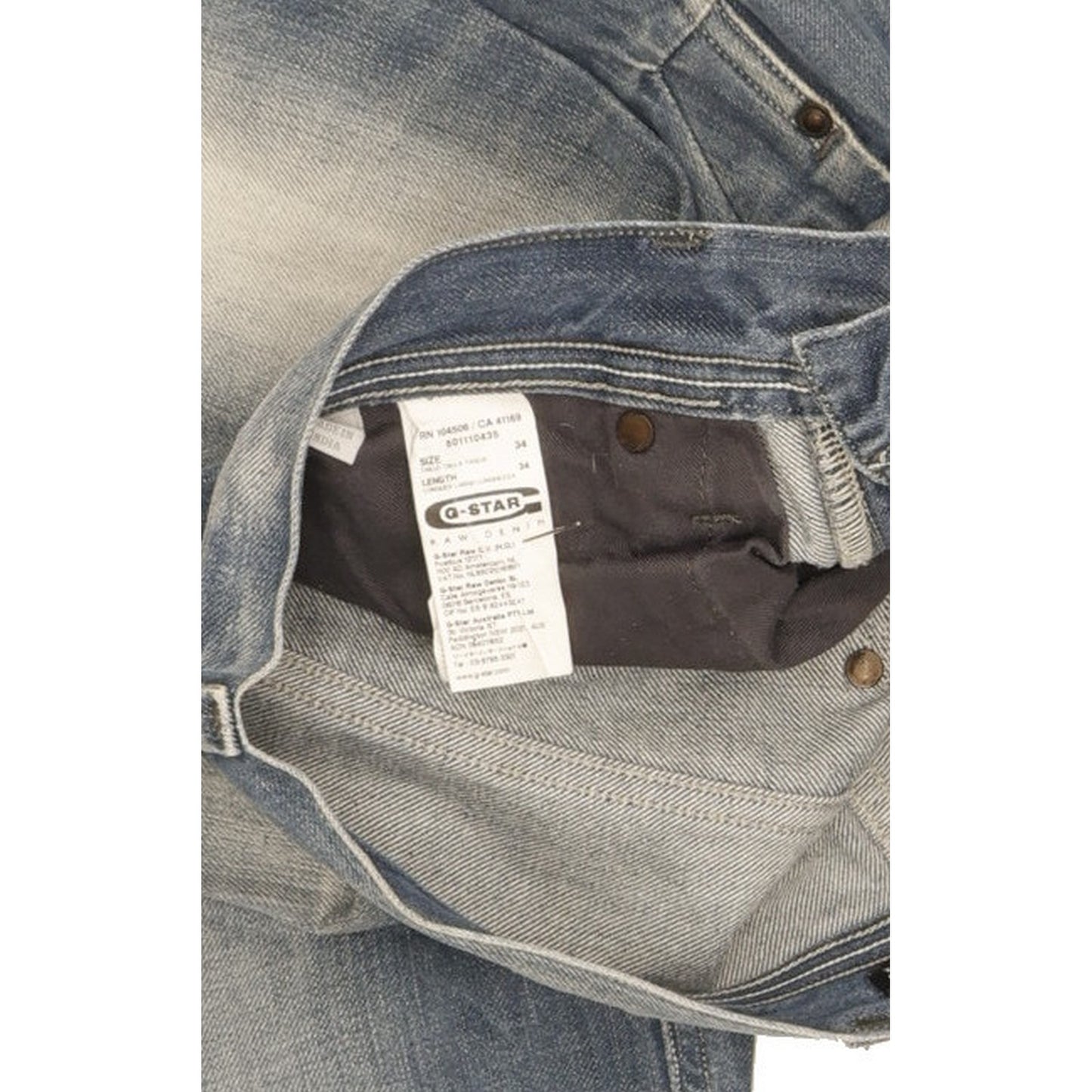 G-Star Attacc Men Blue Straight Regular Jeans W34 L34