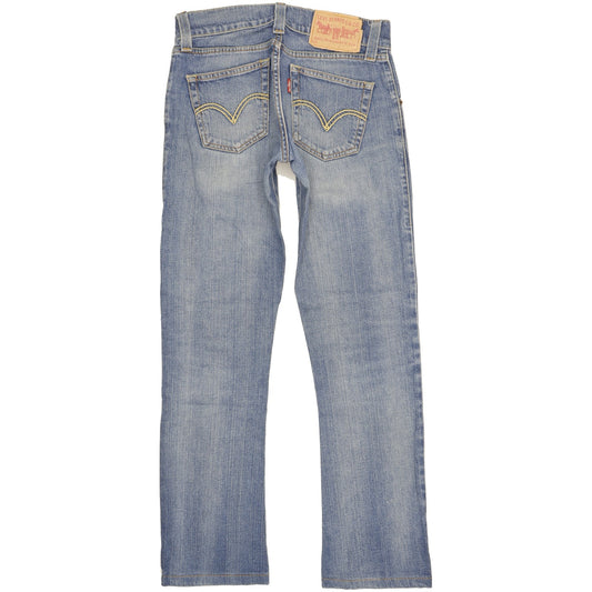 Levi's 504 Women Blue Straight Slim Stretch Jeans W28 L30
