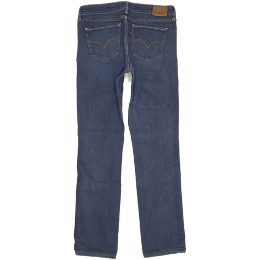 Levi's 714 Women Blue Straight Slim Stretch Jeans W30 L30