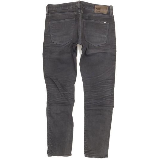 G-Star 3301 Men Grey Straight Slim Stretch Jeans W36 L34