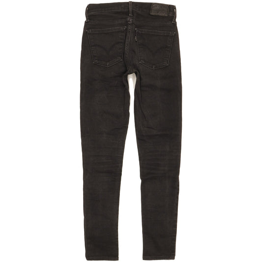 Levi's 710 Super Women Black Skinny Slim Stretch Jeans W25 L27