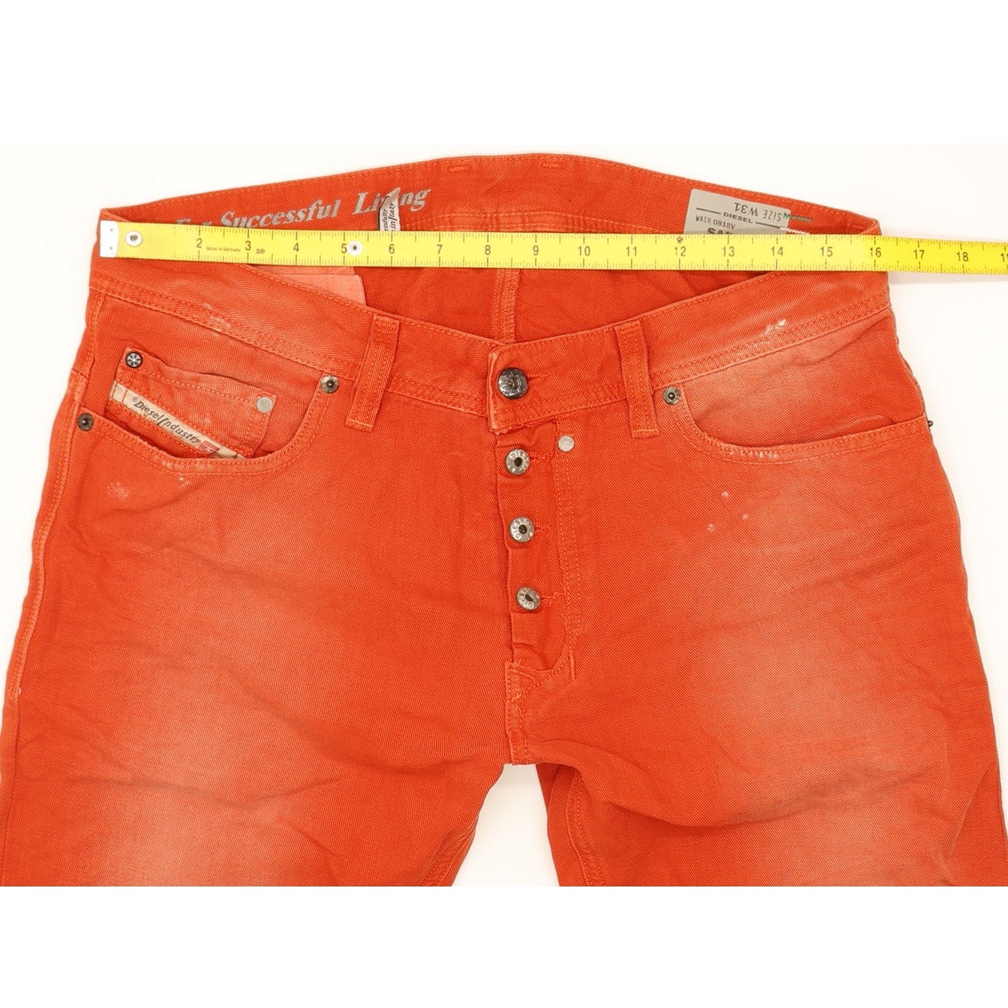 Diesel Safado Men Red Straight Slim Jeans W32 L33