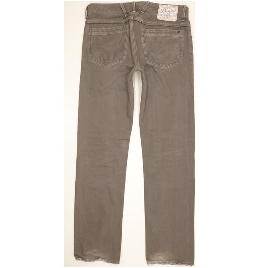 Replay Lenaldo Men Grey Straight Regular Jeans W33 L34