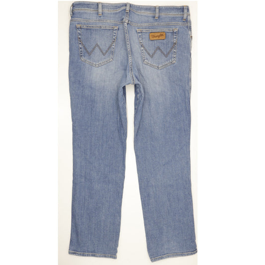 Wrangler Texas Men Blue Straight Regular Stretch Jeans W40 L31